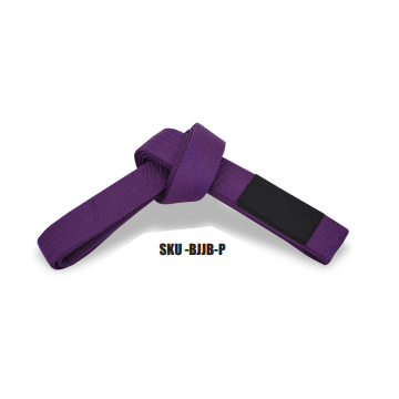 BJJ Belts For Kids & Adults, Solid Color Belts With Sleeve Bar for Ranking Stripes