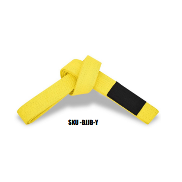 BJJ Belts For Kids & Adults, Solid Color Belts With Sleeve Bar for Ranking Stripes