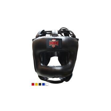 Full Face Head Guard made by Leather For Professionals (Black)
