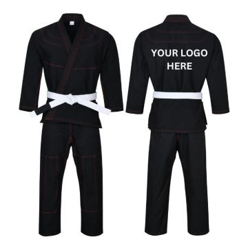 Customized Black Brazilian Jiu Jitsu Gi For Men, BJJ Gi Women Grappling gi ULTRA LIGHT, PRESHRUNK Sweat Wicking Fabric