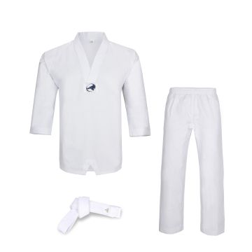Taekwondo Uniform V-Neck Pull Over with Free Belt for Martial Arts Training MMA Competition