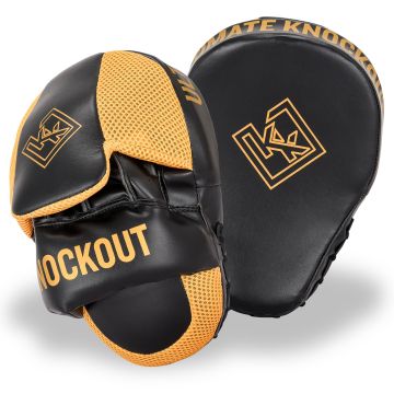 Macro Focused Curved Punching Mitts for Focused Hand Target Bag to Punch & Kickboxing, MMA Muay Thai Home Gym Training Pads for Men and Women-Yellow