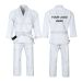 Customized White Brazilian Jiu Jitsu Gi For Men, BJJ Gi Women Grappling gi ULTRA LIGHT, PRESHRUNK Sweat Wicking Fabric