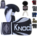 Knockout Elite Boxing Gloves with Hand Wraps and Mouth Guard for Men, Women Muay Thai, Kickboxing, Youth Heavy Bag Workouts, and Home Gym Training