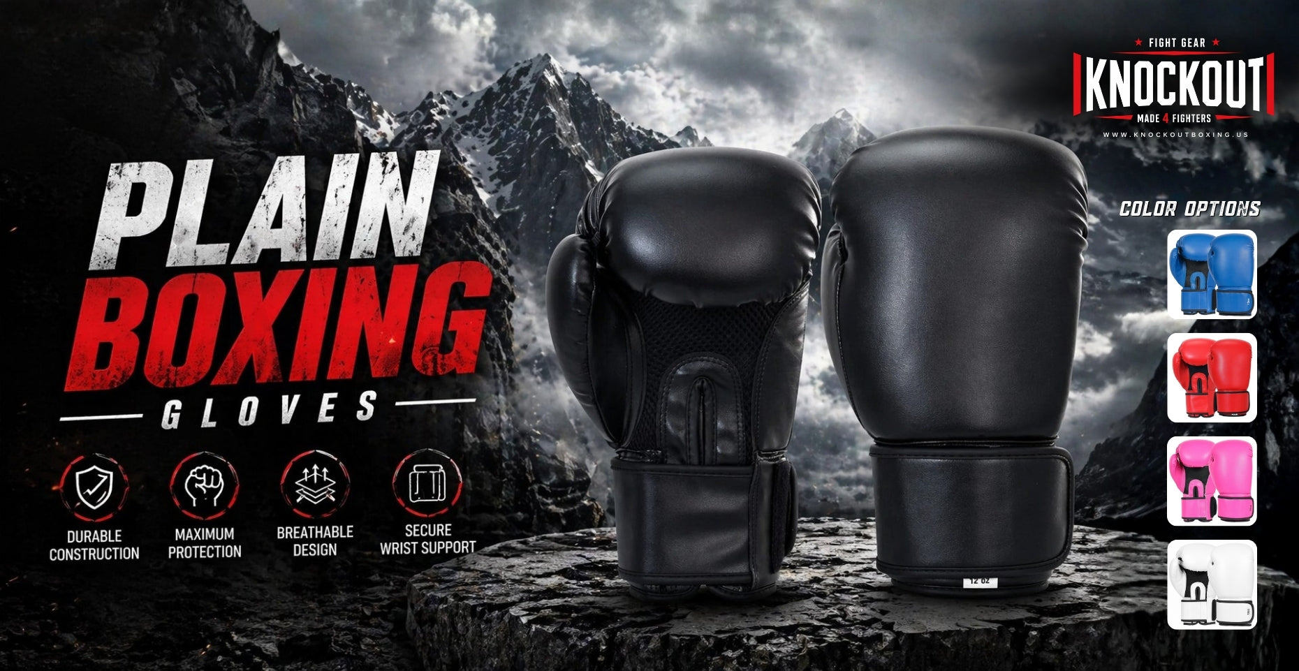 Plain Boxing Gloves